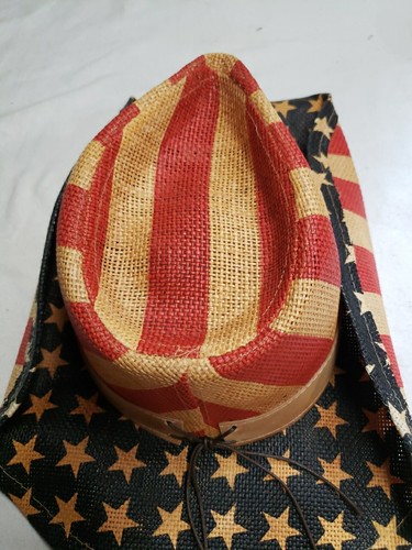 Sombrero de Vaquero Patriótico Costa Dorada 4 de Julio Rojo Azul Tostado Estilo Occidental Unisex CP - Imagen 5 de 7