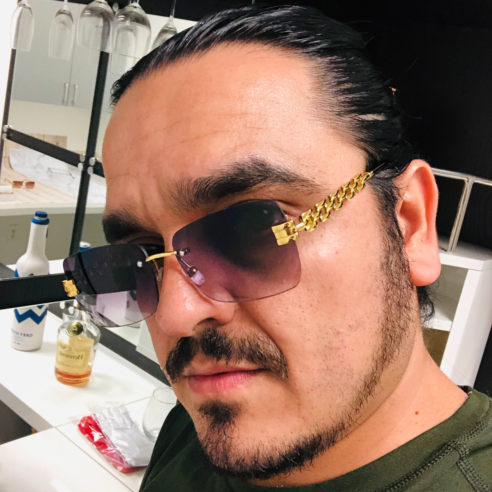 Clear Tinted Silver Frame EyeGlasses Rapper Style Sunglasses Fashion ...