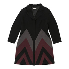 Pierre Cardin Trench Coat - Xl Black Polyester Blend