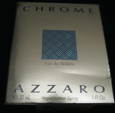 CHROME AZZARO EAU DE TOILETTE VAPORISATEUR SPRAY 1.0 FL OZ MADE IN FRANCE NEW!!!