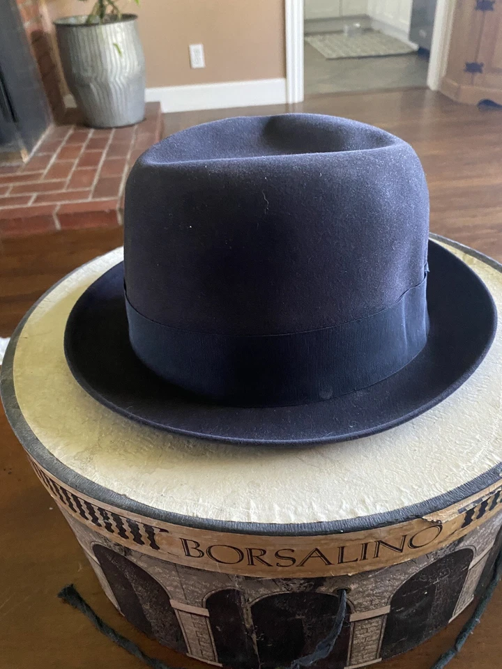 Винтажная Шляпа Борсалино Федора Редкая Итальянская Классическая Коллекционная Шляпа Velva - Изображение 3 из 4