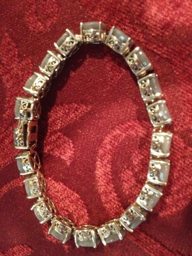 RARO JUEGO PULSERA ZAFIRO PLATA 40,50 CTS EN PLATA DE LEY 7,5" - Imagen 1 de 12