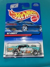 2000 Hot Wheels Mainline '57 Chevy Bel Air Turquoise #105 5-DOT