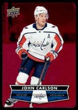 John Carlson 2021-22 Upper Deck Tim Hortons Red Die Cut #DC-3 NHL HOCKEY CARD
