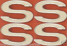 69 70 71 72 Chevelle El Camino 4 Piece Front Fender Ss Letter Emblem Set 3953658