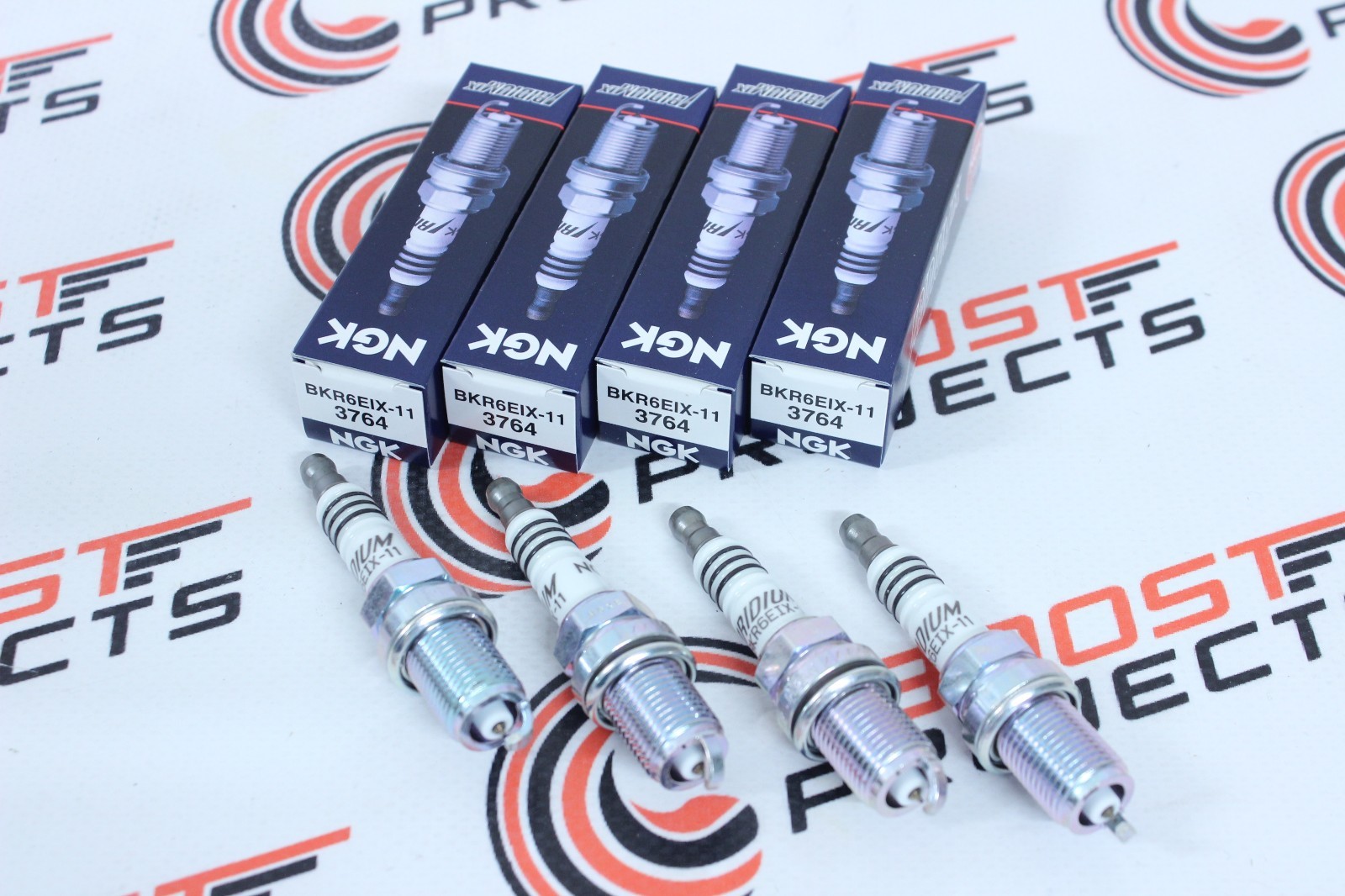 NGK Iridium Spark Plug Hex Size 5/8 Thread Size 14mm 3764 BKR6EIX-11 Set of 4