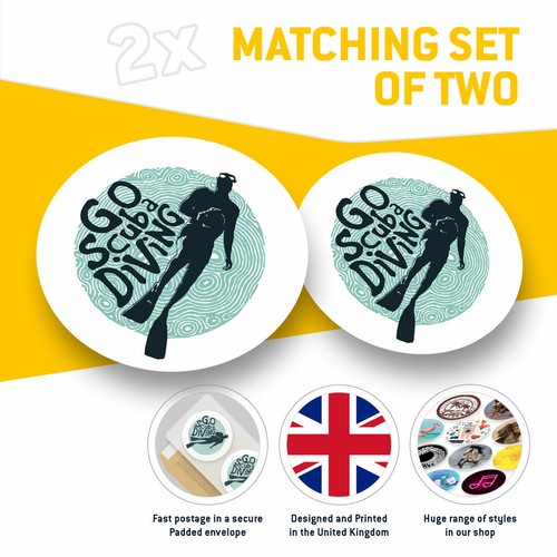 2 x Vinyl Stickers 20cm - Scuba Diving Dive Diver Cool Gift #9731 - 第 2/9 張圖片