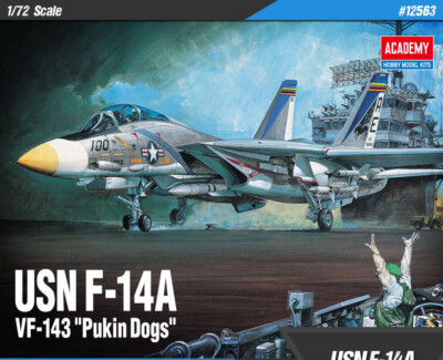 1/72 12563 USN F-14A VF-143''Pukin Dogs'' ACADEMY HOBBY MODEL KITS