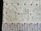 Vintage Hand Made Reversible Baby Blanket Light Quilt Farm Animals Teddy Bear — photo 4
