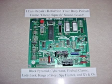 Bally Pinball "Cheap Squeak" Sound Board, Refurbish Service. READ Listing!