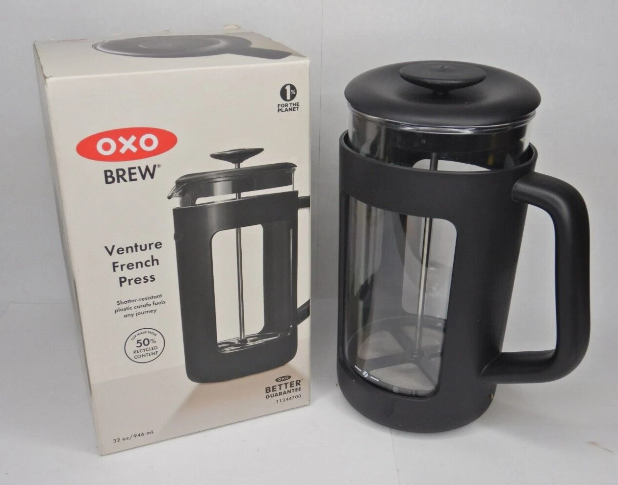 Carafe OXO Brew Coffee Maker Venture French Press 11344700 BPA Free 32oz