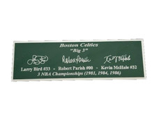 Bird Parish McHale Big 3 Nameplate Boston Celtics Autograph Basketball Jersey