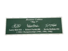 Bird Parish McHale Big 3 Nameplate Boston Celtics Autograph Basketball Jersey