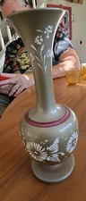 Vintage Hand Turned Wood Vase 9 1/2" Tall Beautiful Engraced Pattern Elegant