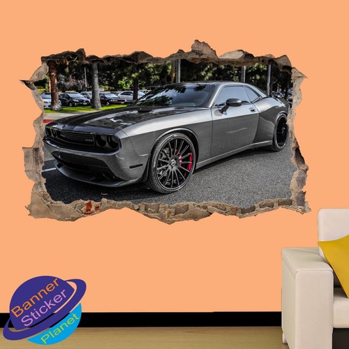 SUPER CHALLENGER MUSCLE CAR WALL STICKER 3D ART POSTER DECOR DECAL