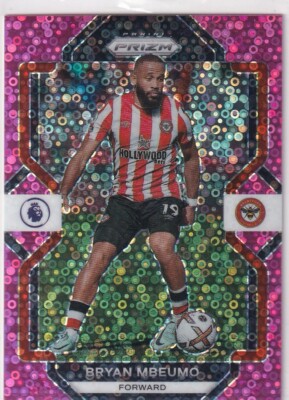 Panini Prizm 2022-23 Premier League No. 38 Bryan Mbeumo Pink Disco 25/99