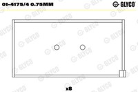 Glyco Pleuellager FüR Pininfarina Spidereuropa DS 2000 Fiat 124 Spider 124_