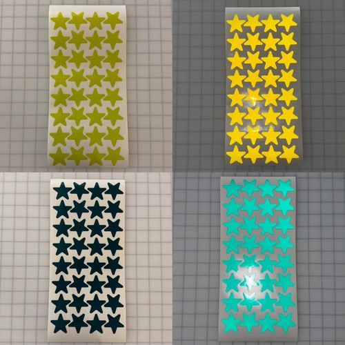 32 Reflective 1.5" ELG Stars (10 Different Colors) Cargo Bike Safety Stickers - Picture 5 of 14