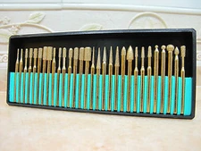 30 pcs THK TITANIUM coated Diamond rotary burr burrs points die grinder (TYPE 3)