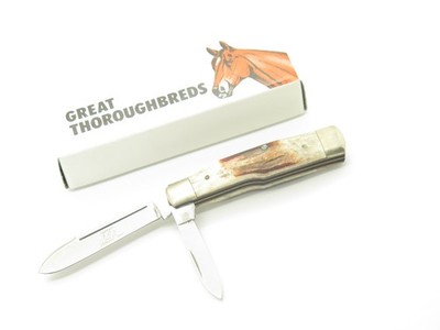 Vintage 1970s-80s Swanner Cut Co. Imai Seki Japan Stag 3'' Gunstock Pocket Knife
