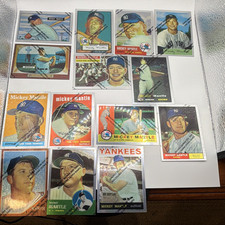 Topps Finest Mickey Mantle New York Yankees 19-Card Lot Coated Set HOF 52 Topps
