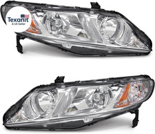 Headlights Assembly Compatible with 2006-2011 Honda Civic 4-Door Sedan Headlamp