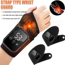 Hand Wrist Heated Massager Carpal Tunnel Arthritis Pain Relief 3 Vibration Modes