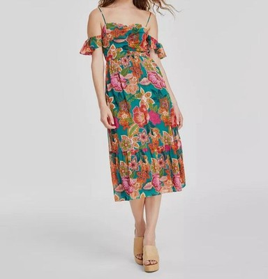 basque waist midi dress white Lottie Basque Waist Floral Midi Dress - White | Occasion Dress in Sizes  XXS–6X