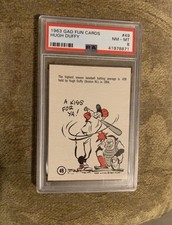 1963 GAD FUN CARDS #49 HUGH DUFFY PSA 8
