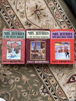 Lot of 3 ''Mrs. Jefferies'' by Emily Brightwell English Mysteries HardCovers