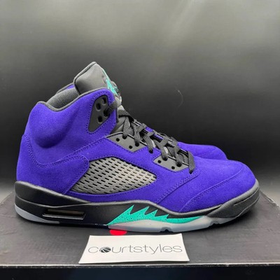 Size 13 Men Jordan 5 Retro Alternate Grape 136027-500 Missing one Lace Lock!