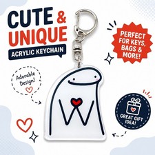 Cute Acrylic Keychain Heart Charm Kawaii Key Ring Bag Pendant Gift