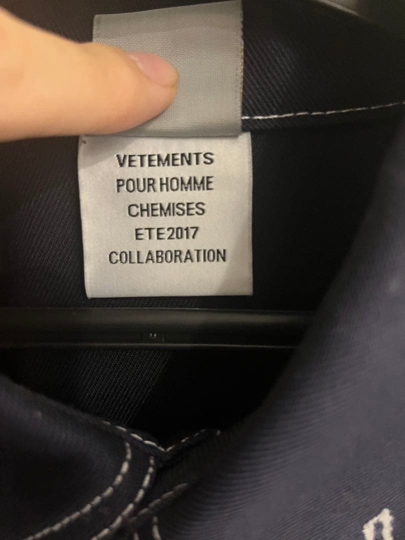 Used Vetements Carhartt Oversized Denim Shirt Big Denim Shirt Mens Size XS Navy image 5