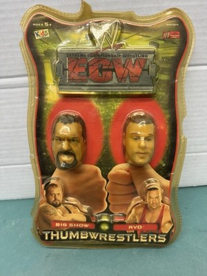 WWE RAW Wrestling Wrestler Figures Thumbwrestlers Big Show & RVD Sealed 2007