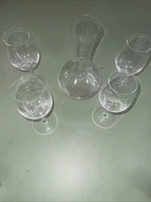 Reidel Crystal Cabernet Wine Decanter & 4 Wine Glasses