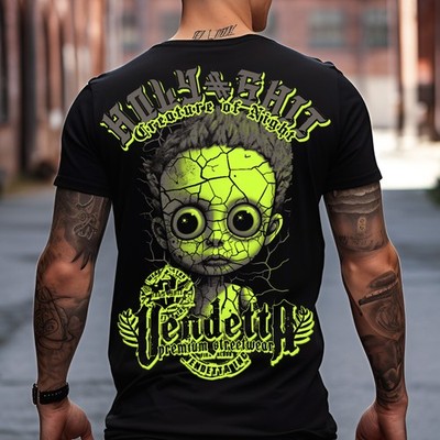Vendetta Inc. Herren Rundhals kurzarm Shirt schwarz Creature VD-1298 - M bis 5XL