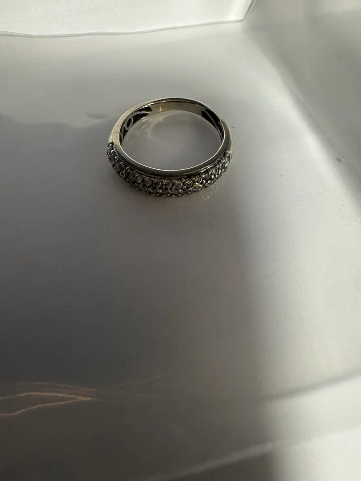 White Gold 14 Karat Wedding Band size 5 - Image 2 of 3