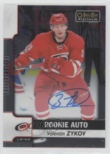 2017-18 O-Pee-Chee Platinum Rookie Autos Valentin Zykov #R-VZ Auto 0d7y