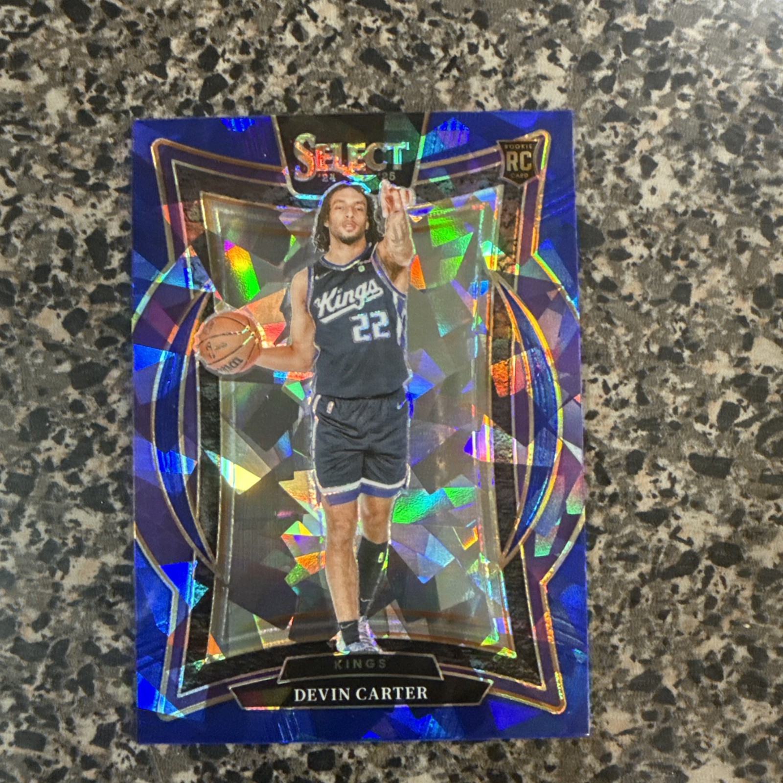 2024-25 Panini Select - Concourse Devin Carter #92 Blue Cracked Ice Prizm (RC)