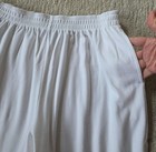 EUC! Women’s ROAMANS white stretch crop pull-on pants (L) gather waist 17” insea — photo 2