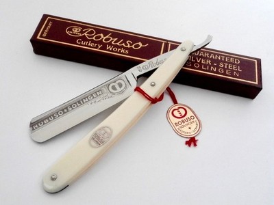 Seltenes Rasiermesser ROBUSO 5/8'' SOLINGEN TOP Straight Razor Vintage!