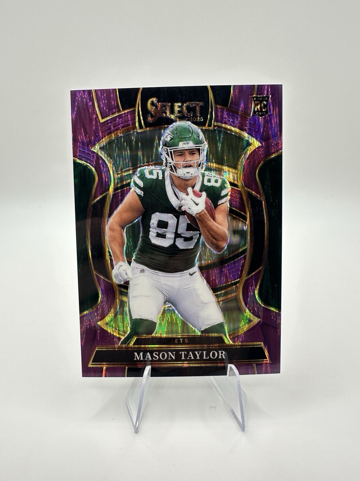 2025 Panini Select Mason Taylor #76 Purple Shock /699 Concourse New York Jets