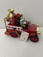 Vintage RARE Walt Disney Mickey Mouse In Old Timers Fire Truck 5 Masudaya Japan