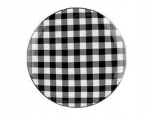Winter Glam Grid Dessertteller Porzellan 20cm Rund Weischwarz 