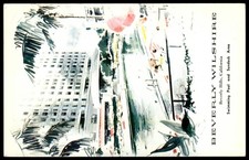 Beverly Wilshire Hotel Beverly Hills CA Swimming Pool Plastichrome Postcard