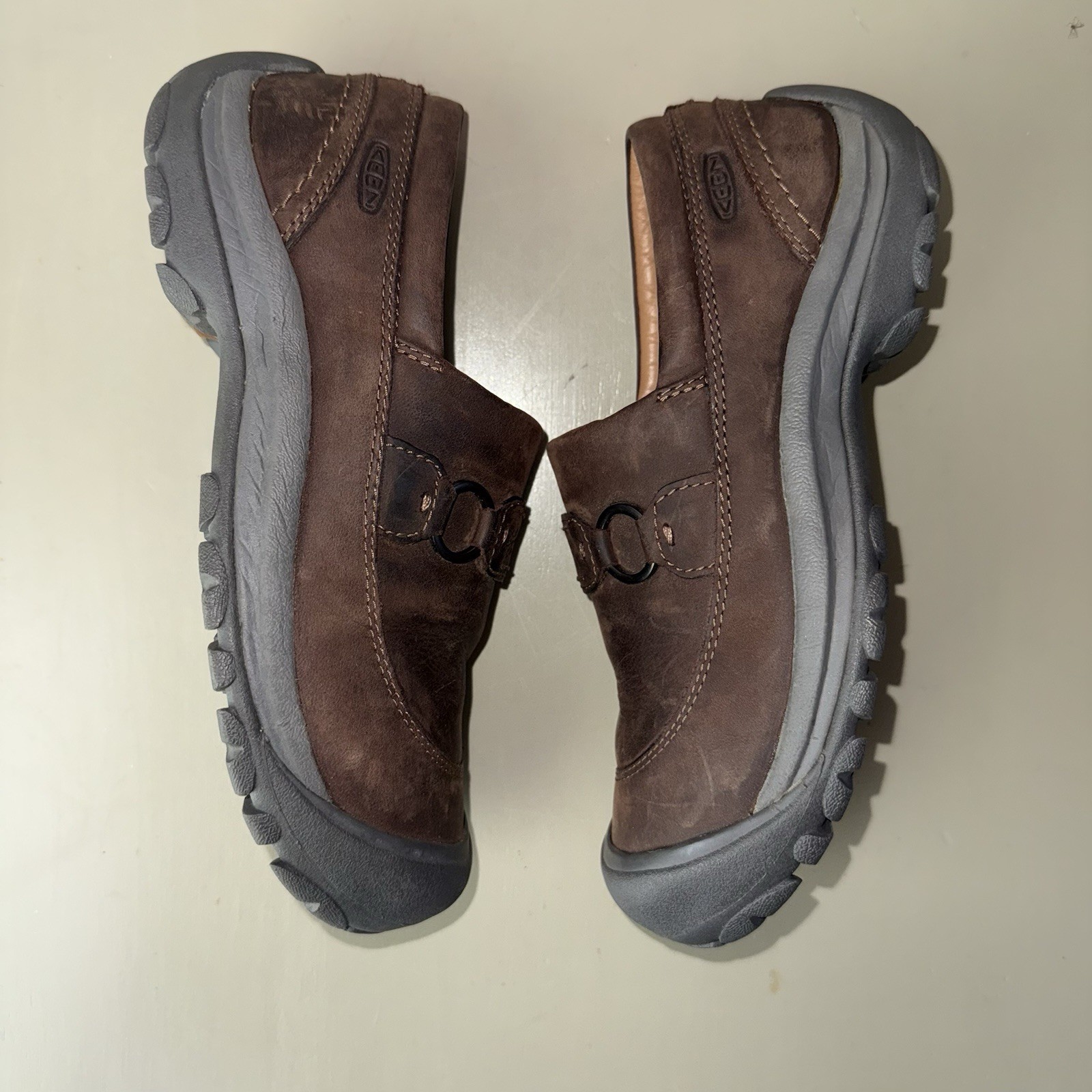 Scarpe slip on donna Keen Kaci II marrone terra scuro pelle mensa 8 5 M 39