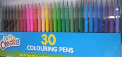 New 30 Felt Tip Pens 4 Left Whsmiths Let's Create Art School Or Leisure