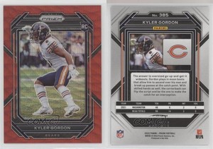 2022 Panini Prizm Rookies Red Wave Prizm /149 Kyler Gordon #385 Rookie RC