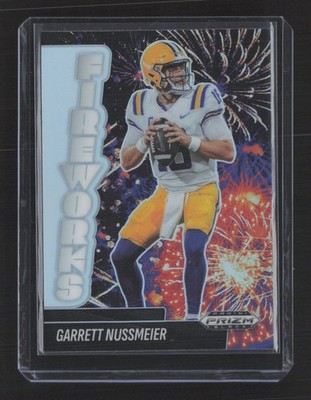 2025 Panini Prizm Black #8 Garrett Nussmeier Fireworks Silver