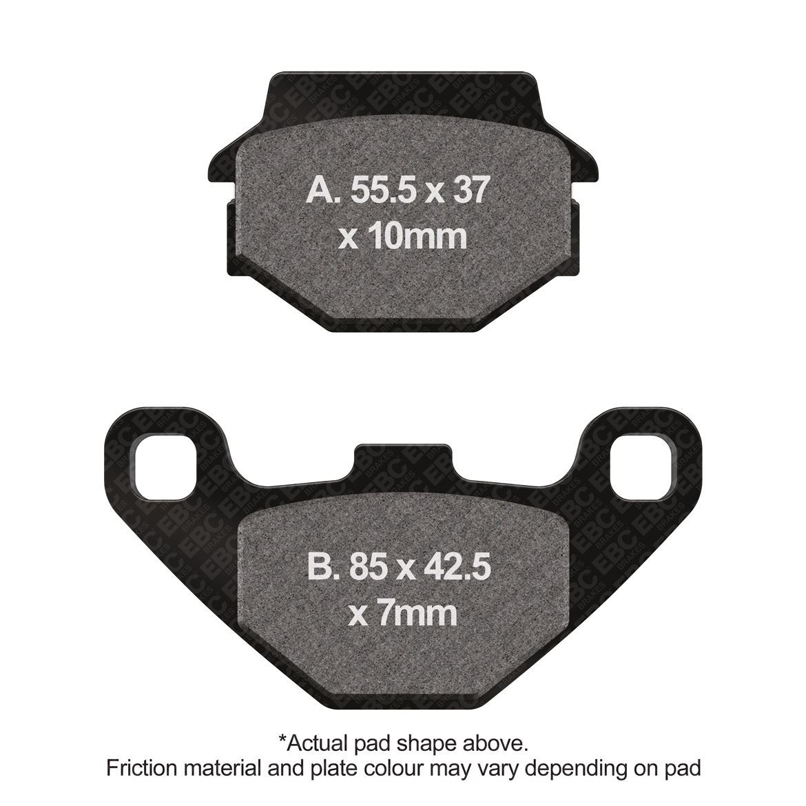 EBC TT Brake Pads Rear Left Polaris Phoenix Quadricycle 200 EA Rear Disc 2004
